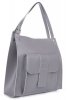 Kožené kabelka shopper bag Vittoria Gotti šedá 8286